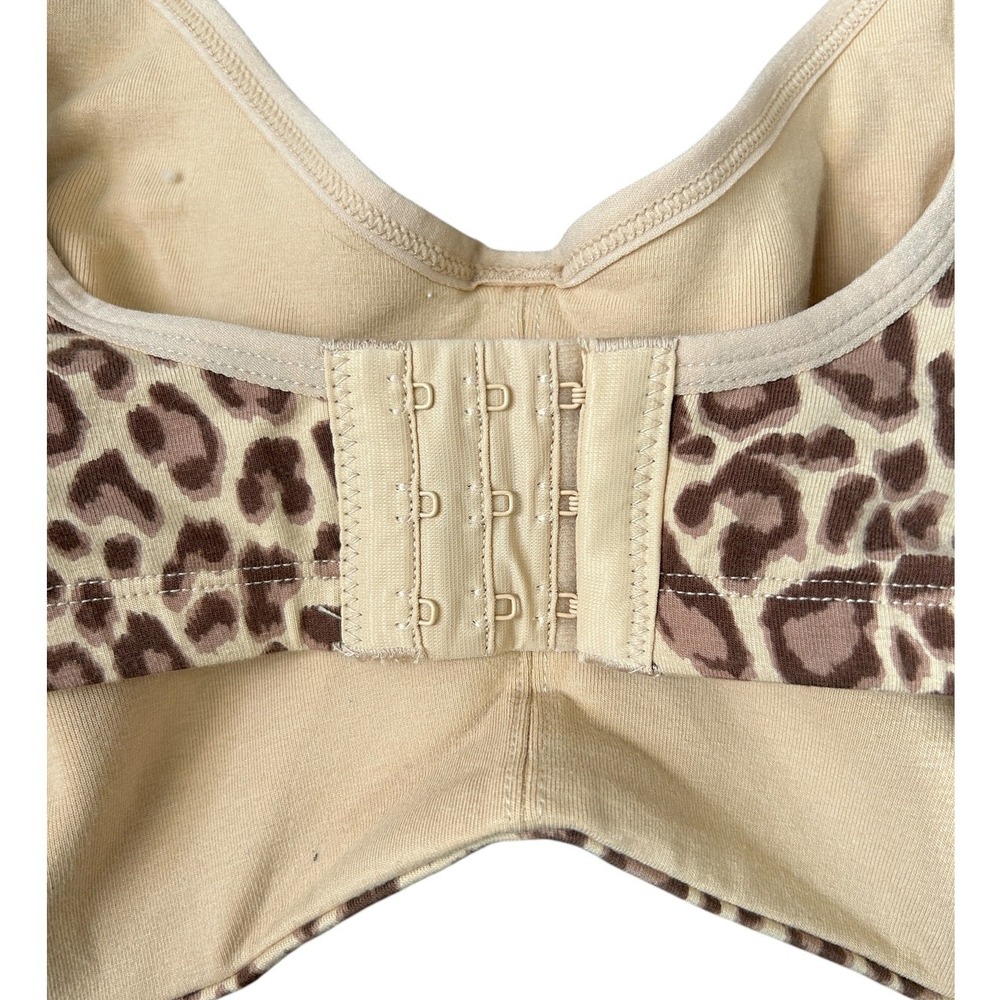 Leopard Print Full Coverage Bra 40DD Maximalist 90s Y2K Retro Soft Glam Lingerie - Picture 4 of 6